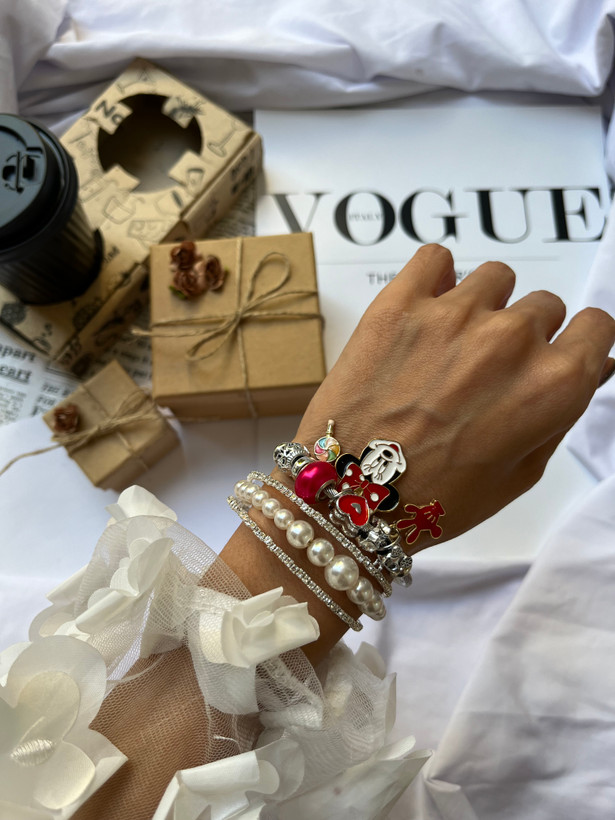 دستبند پاندورا مینی موس سیلور